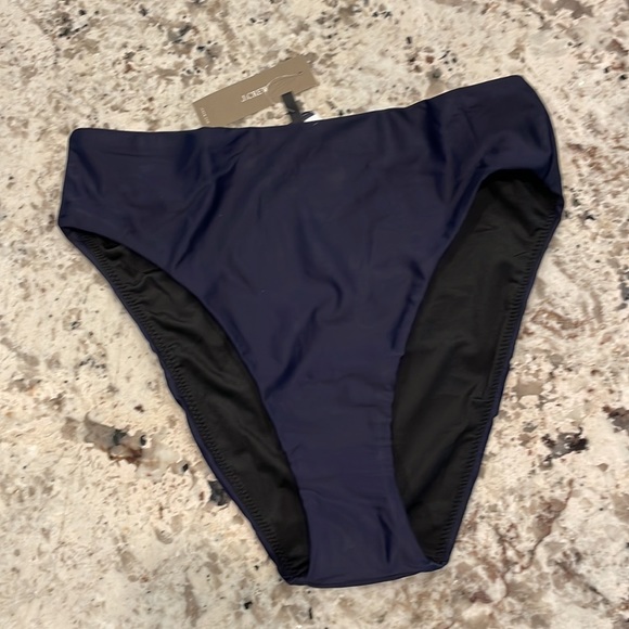 NWT J.Crew High-rise bikini bottom in Navy Blue Style BF178 - Picture 5 of 10